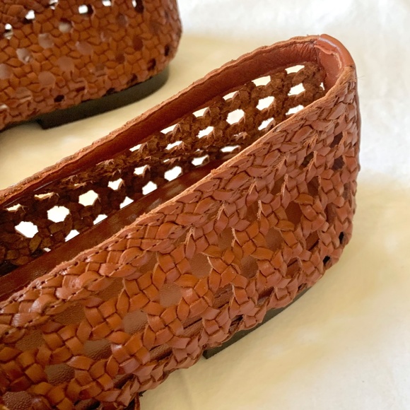 Madewell Remy Leather Woven Mary Jane Flats Dusty Redwood US8.5 NEW - Picture 5 of 12